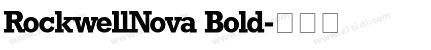 RockwellNova Bold字体转换